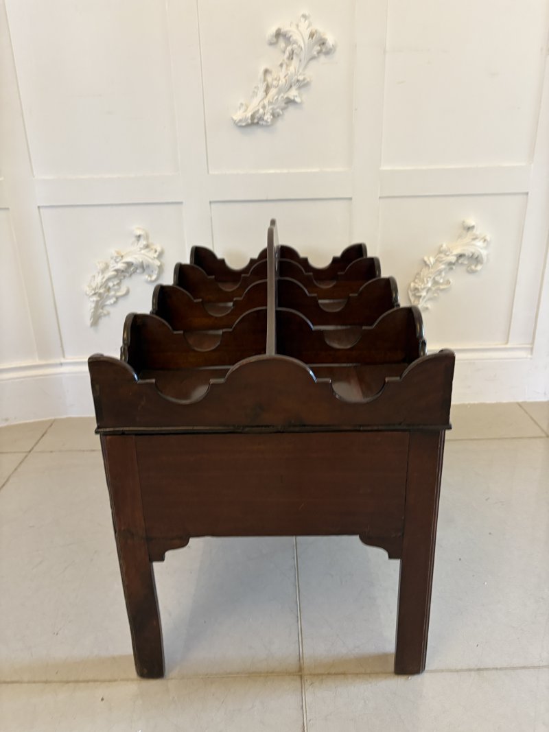 Unusual Antique George III Quality Mahogany Free Standing Coaster/Bottle Stand - Image 8